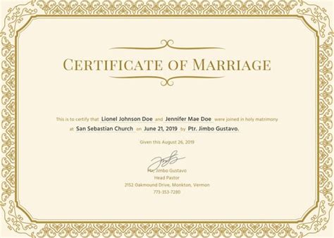 Marriage Certificate Template - 12+ Word, PDF, PSD Format Download | Free & Premium Templates