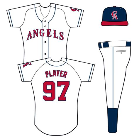 California Angels Uniform - Home Uniform - American League (AL) - Chris ...