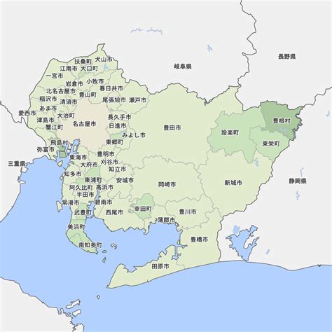 愛知県の地図 | Map-It マップ・イット