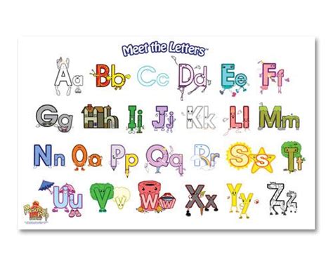 placemat with characters from Meet the Letters DVD by Preschool Prep Co ...