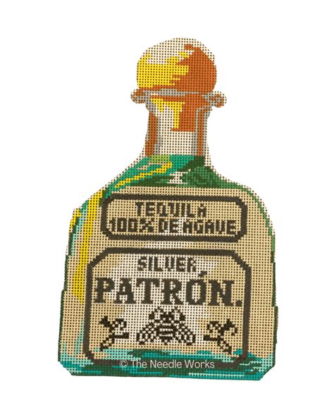 Patron Tequila Silver Bottle – The Needle Works