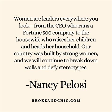 Nancy Pelosi quote - Broke and ChicBroke and Chic