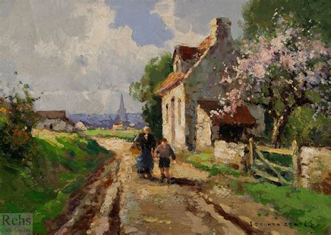 Edouard Leon Cortes (1882 - 1969) Little Village in Normandy | I love art | Pinterest | Normandy ...