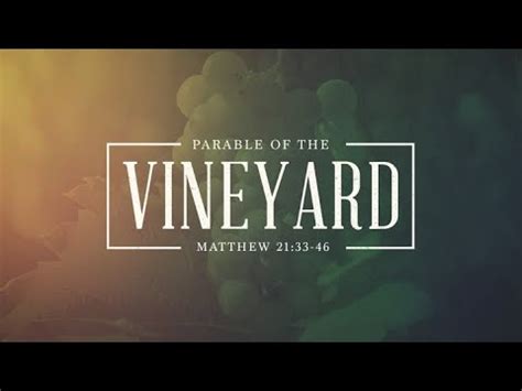 The Parable of the Vineyard (Matthew 21:33-46) - YouTube