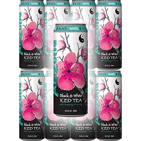 Arizona Tea Black And White, 23 Fl Oz Tall Cans (Pack Of 8, Total Of 184 Oz) - Walmart.com