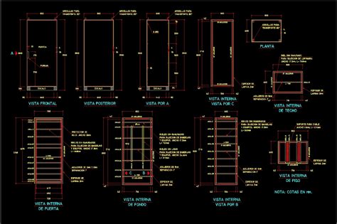 Metal Cabinet 1800 X 800 X 600 Mm DWG Block for AutoCAD • DesignsCAD