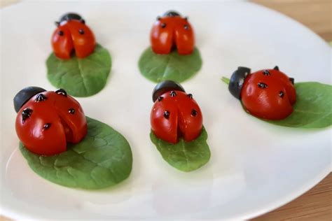 Vegetable Art For Picky Eaters: Tomato Ladybugs