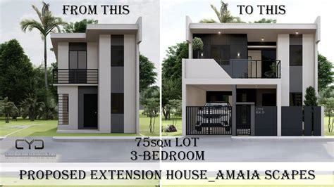 Project #36: 3 BEDROOM AMAIA SCAPES EXTENSION 2-STOREY HOUSE | 7.5x10m LOT | SMALL HOUSE DESIGN ...