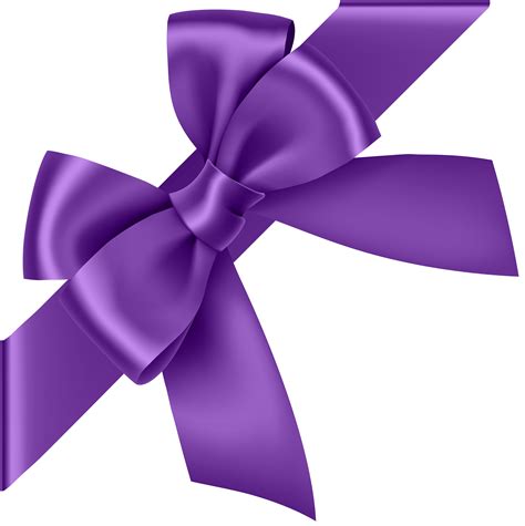 Purple Corner Bow Transparent Clip Art Image | Gallery - Clip Art Library