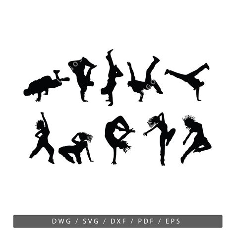 Hip Hop Dancers SVG Breakdancers Vector Street Dancer PDF - Etsy