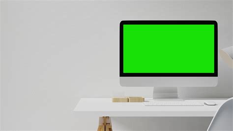 A Desktop Computer with Green Screen 1913179 Stock Video at Vecteezy