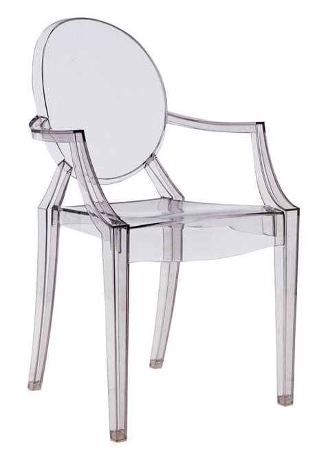 Kartell Louis Ghost Stackable armchair - smoke | Made In Design UK