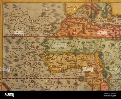 Map of Africa(1600) north west Stock Photo - Alamy