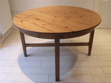 Икеа стол кухонный деревянный круглый лексвик - фото