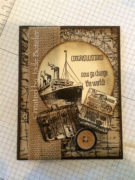 Masculine travel card with the Traveler Stamp Set from Stampin' Up ...