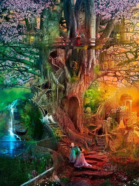 Dreaming Tree (With images) | Surreal art, Tree art, Digital painting