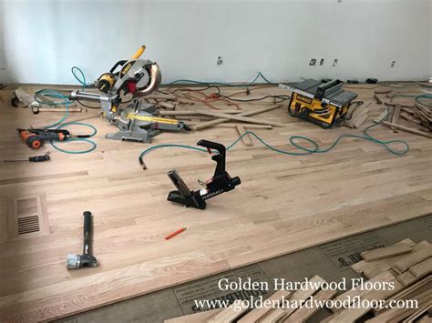 Unfinished Solid Hardwood Flooring Installation - Golden Hardwood Floors