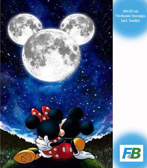 Mickey And Minnie Mouse Diamond Art - Diamond Painting | Bodenewasurk