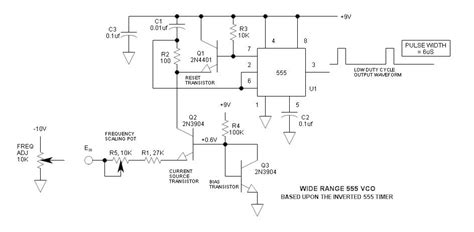 Wide Frequency Range 555 VCO