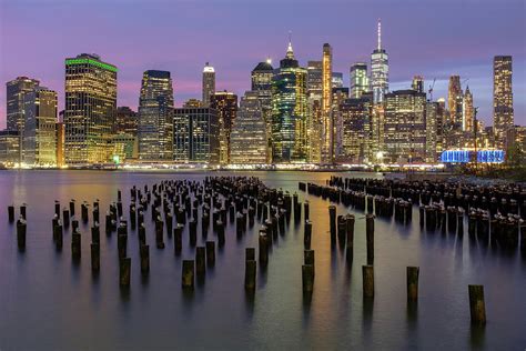 New York City Skyline During Sunset Photograph by Doug Ash - Pixels