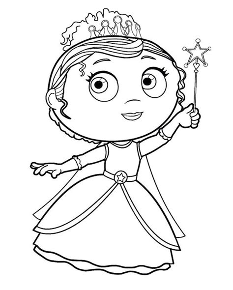 Princess Pea from Super Why Coloring Page - Free Printable Coloring Pages for Kids