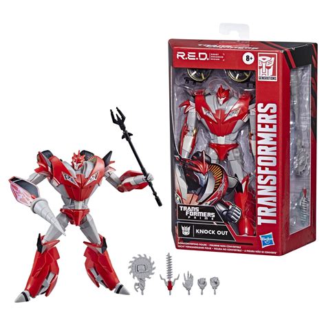 Transformers R.E.D. Prime Classic Knockout Action Figure Toy, 6-Inch ...