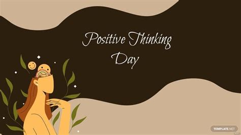 Positive Thinking Day Wallpaper Background in PSD, Illustrator, PDF, SVG, JPG, EPS, PNG ...