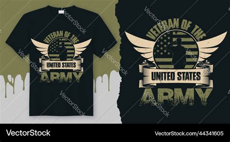 Veteran of the united states army t-shirt Vector Image