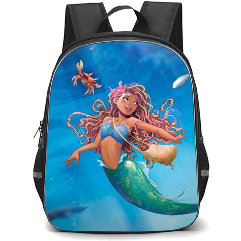 The Little Mermaid 2023 Ariel Backpack StudentPack - Ariel Swimming With Sebastian Cartoon Art ...