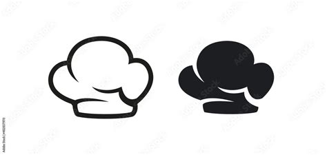 Chef hat logo with silhouette. Vector illustartion Stock Vector | Adobe ...