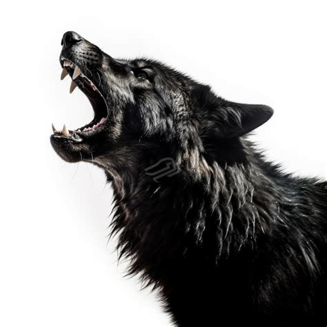 Premium AI Image | wolf howling isolated on white background