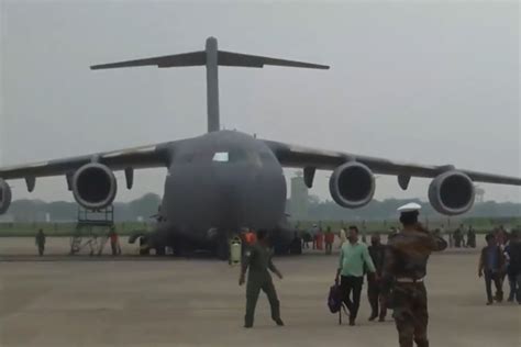 IAF plane with 168 on board lands at Hindon air base - Rediff.com India ...