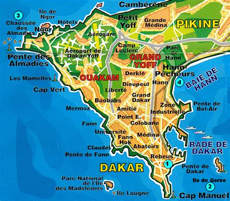 Map of Dakar | Senegal, City, Map