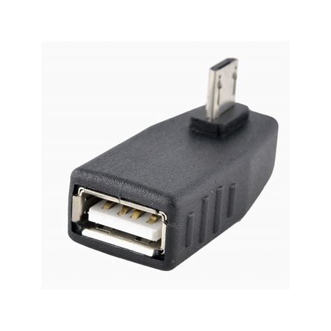 Right Angle USB 2.0 Micro Male to USB Female Host OTG Adapter-in ...