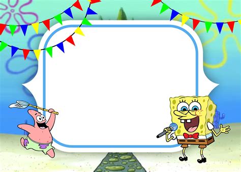 FREE Spongebob Invitation Template | FREE Printable Birthday Invitation ...