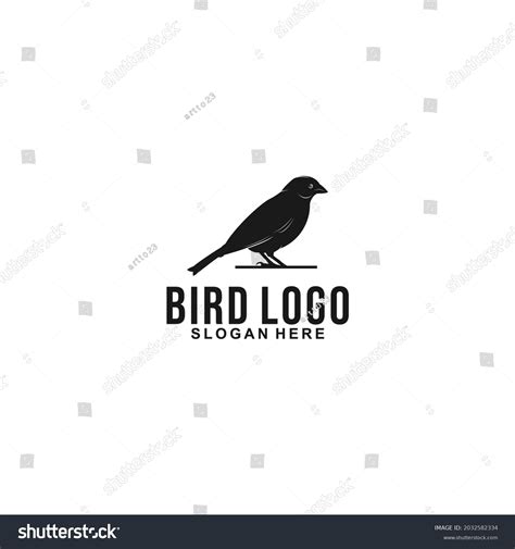 Bird Logo Template White Background Stock Vector (Royalty Free) 2032582334 | Shutterstock