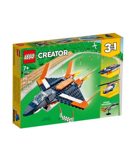 LEGO® CREATOR 3 IN 1 31126 SUPERSONIC-JET, AGE 7+, BUILDING BLOCKS ...