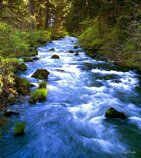 Blue Water Stream Photograph by Randy Bradley