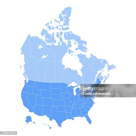 4,540 Us Canada Map States Stock Photos, High-Res Pictures, and Images ...