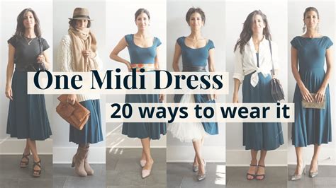 One Midi Dress: 20 ways to wear it! | Styling Closet Essentials | Slow ...