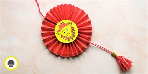 Dragon Fan Decoration Craft - Lunar New Year Activities