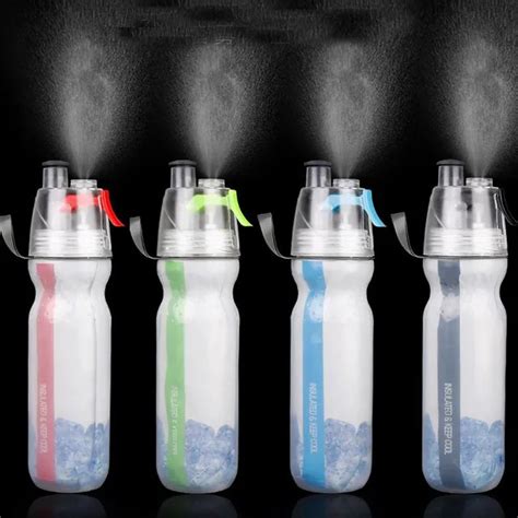 500ml Misting Water Bottle, Insulated Bottle with Spray Mist Outdoor ...