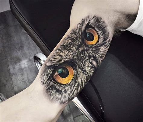 Owl Eyes tattoo by Alex Legaza | Photo 24376