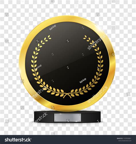 Gold Trophy Award Laurel Wreath Vector Stock Vector (Royalty Free ...