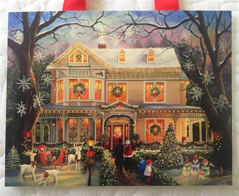 Christmas Art Print Victorian Christmas House Christmas | Etsy