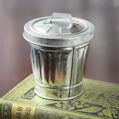 Galvanized Metal Trash Can - Decorative Containers - Kitchen and Bath - Home Decor