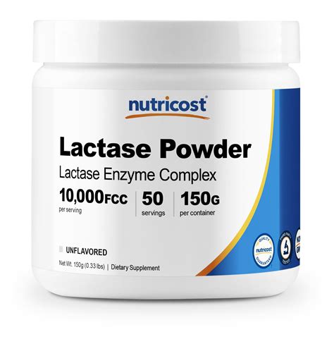 Nutricost Lactase Enzyme Powder 150G - Lactase Enzyme Complex - Non GMO ...