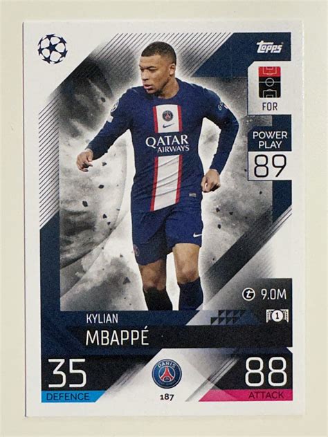 187 Kylian Mbappé Base (Paris Saint-Germain) Topps Match Attax 2022/2023 Card - Solve Collectibles