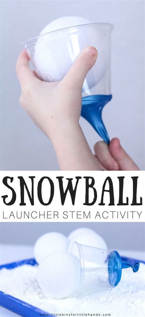 Make Snowball Launcher Winter STEM Activity for Kids | Winter stem activities for kids, Winter ...