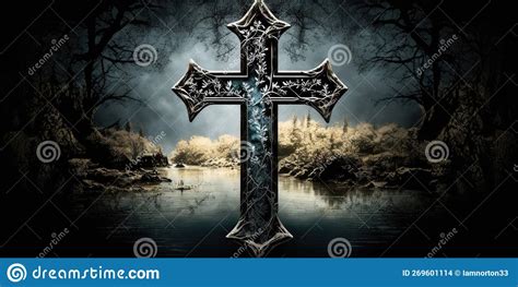 Cross Wallpaper Faith Illustration Design Art Stock Illustration - Illustration of glowing, holy ...